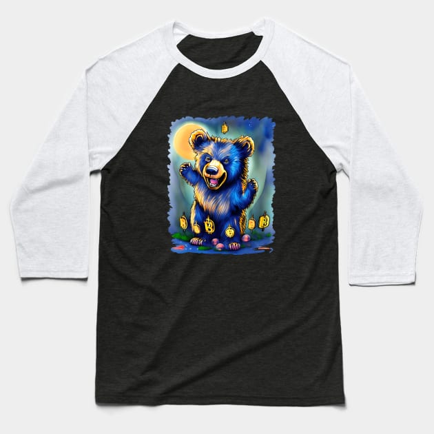 bitcoin bear Baseball T-Shirt by ElArrogante